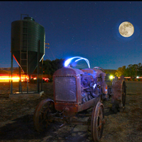 Night Scene Remote Farm near Petaluma, Caifornia